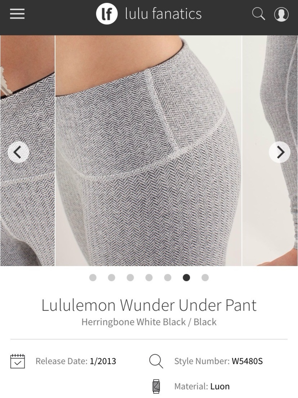 lululemon athletica Herringbone White Black Wunder Under Leggings